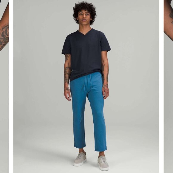 Lululemon Mens Relaxed-Fit French Terry Jogger Size L Light Blue Athleisure - Picture 11 of 15